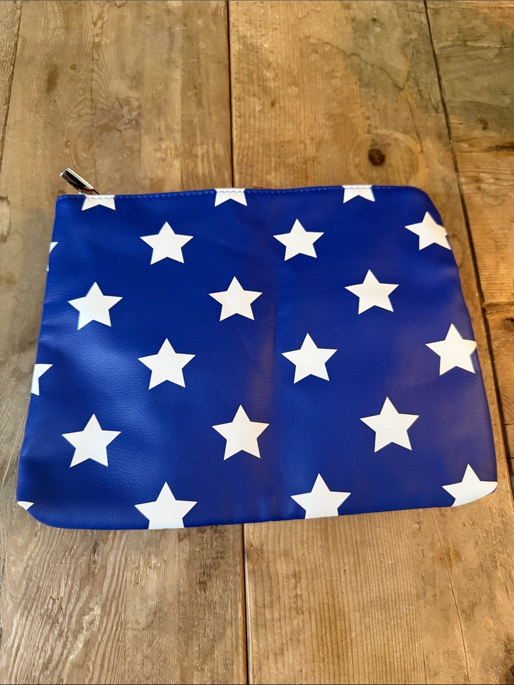 Blue Star Pattern Zip Pouch